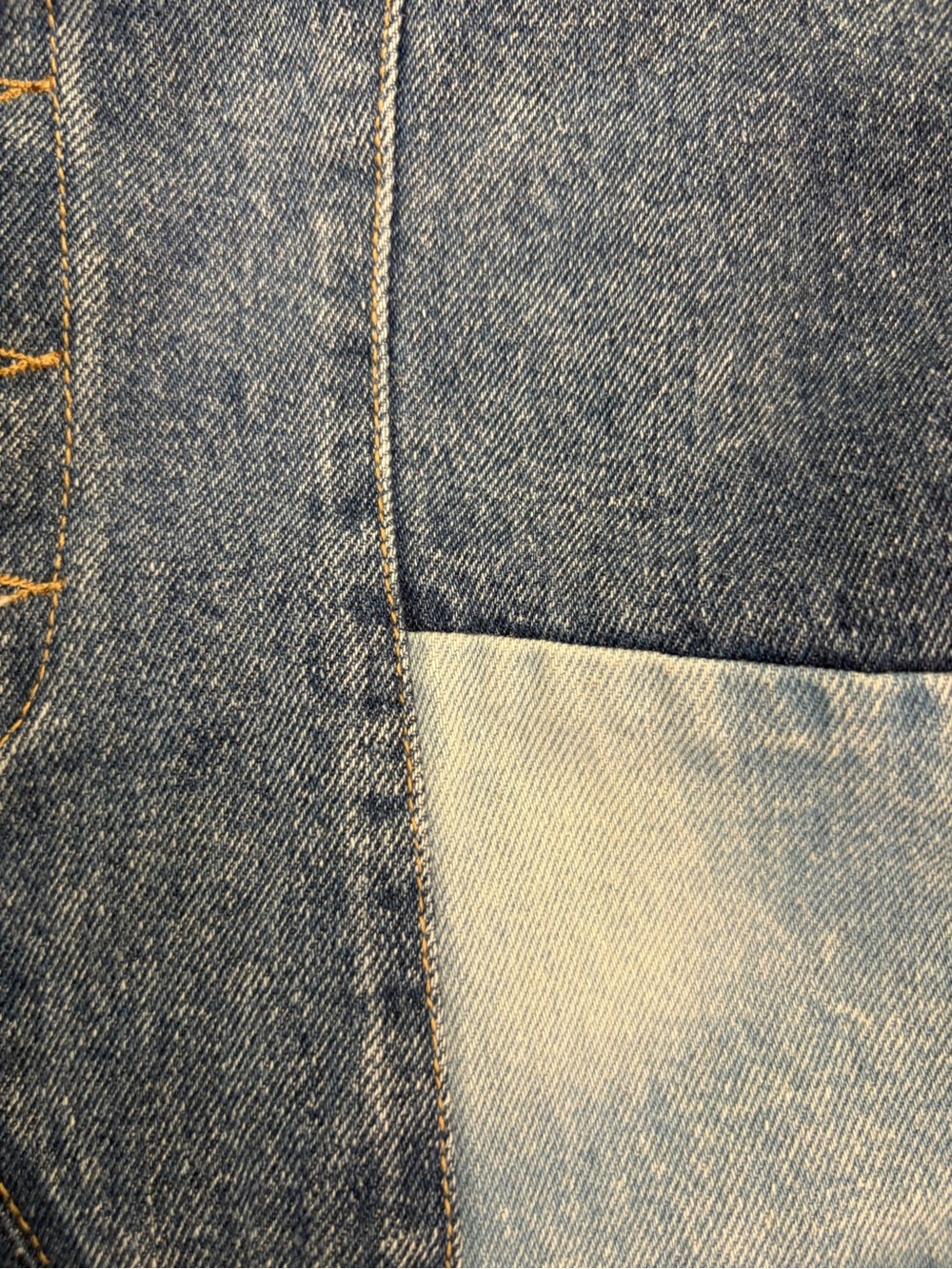 PINK RIPPLE DENIM VEST PATCHWORK MEDIUM - Picture 4 of 7